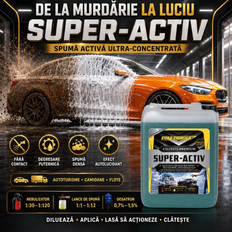 Detergent Auto Profesional Spumă Activă – Fără Contact | Super Concentrat